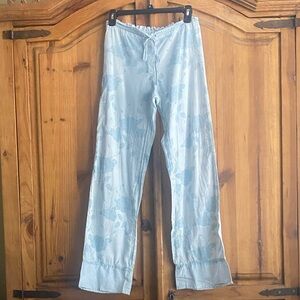 Victoria's Secret Pale Blue Poplin Pajama Pants